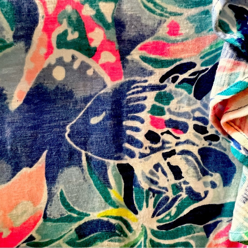 Lilly Pulitzer Shay Dress Bennet Blue Celestial Seas Women's Size Large Vacation - Picture 9 of 13